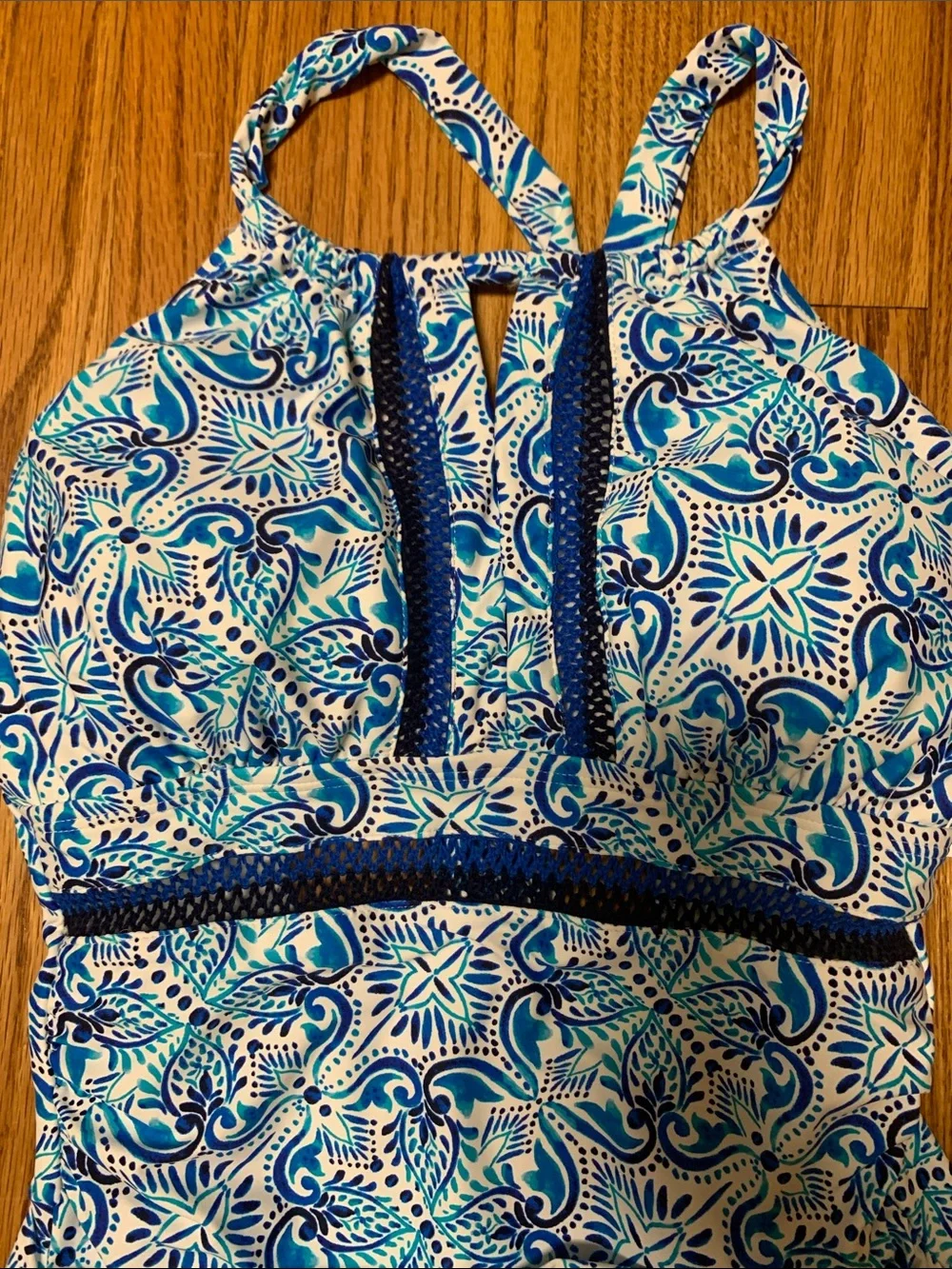 La Blanca swimsuit - high neck keyhole one piece costa azul bathing suit, 6